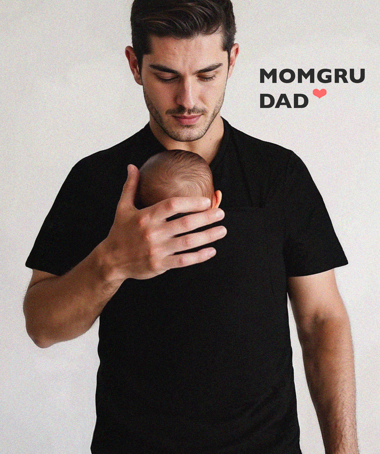 Bebeğim Yanımda Siyah Erkek T-shirt